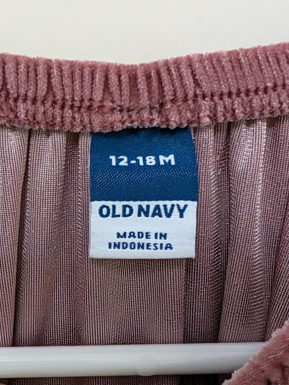 Old Navy NWT Baby Girl Size 12-18 Months Puffy Sleeve Holiday Velour Dress